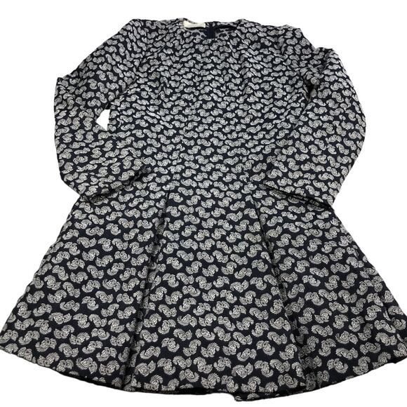 Stella McCartney navy blue damask Jacquard swing dress med/large - Picture 2 of 8